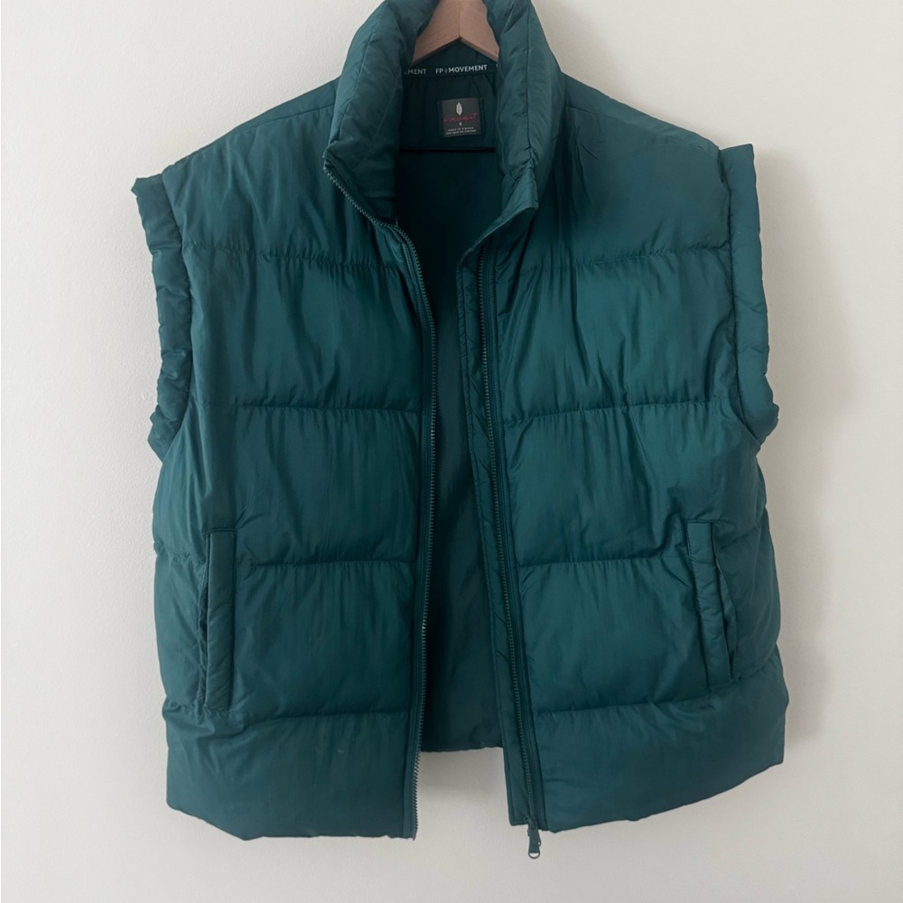 Free People In A Bubble Green Puffer Vest